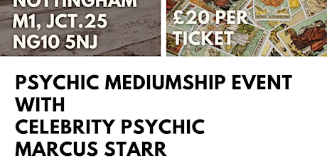 Psychic mediumship with Marcus Starr at IHG hotel Derby - Nottingham tickets