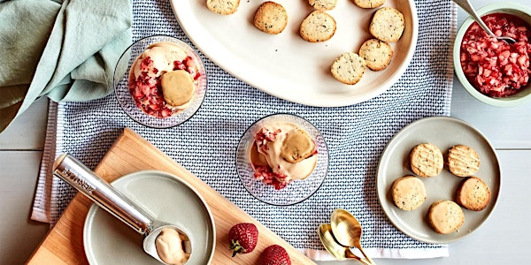 Strawberry Ice Cream & Earl Grey Shortbread Cookies Couples Cooking Class