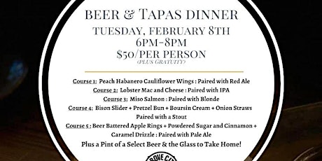 Join us for an exclusive experience tasting 5 unique Beer & Tapas Pairings! tickets