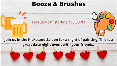 Booze and Brushes Valentines tickets