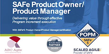 SAFe® Product Owner/Product Manager 5.1 Australia tickets