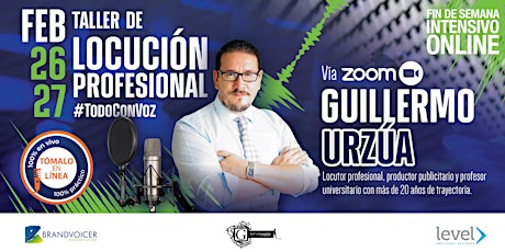 Imagen principal de Taller Online de Locución Profesional con Guillermo Urzúa