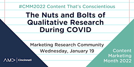 #CMM2022 The Nuts and Bolts of Qualitative Research During COVID tickets