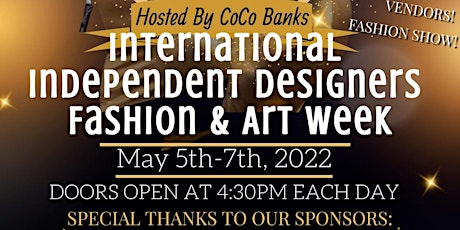 International Independent Designers Fashion & Art Week tickets