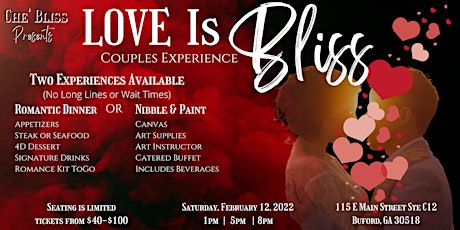 Love Is Bliss Couple's Experience tickets