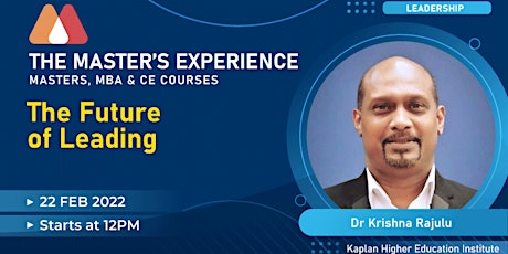 The Master's Experience : The Future of Leading tickets