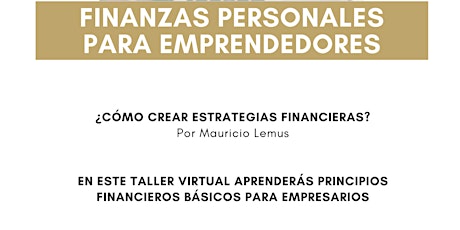 Imagen principal de Taller Virtual -  Finanzas personales para emprendedores