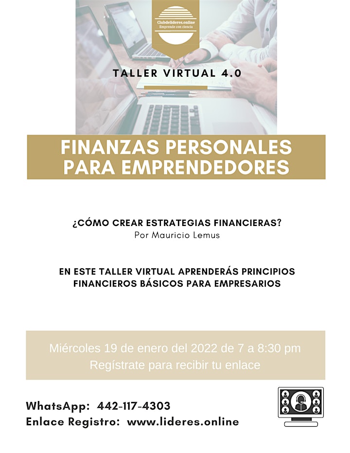 Imagen de Taller Virtual -  Finanzas personales para emprendedores