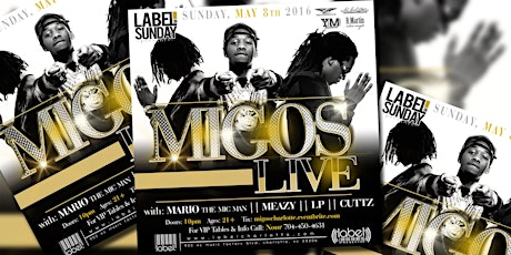 LABEL On Sunday Presents: MIGOS LIVE primary image