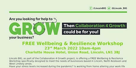 FREE Wellbeing & Resilience Workshop 23rd March 2022 10am-4pm tickets