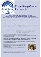 Sleep Training  Course For Parent Carers and Young People 11-25 years tickets