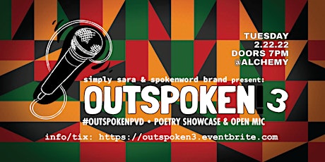 OUTSPOKEN! Poetry Showcase & Open Mic Volume 3 tickets