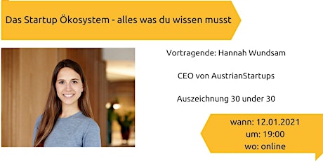 "Das Startup Ökosystem - alles was du wissen musst" primary image