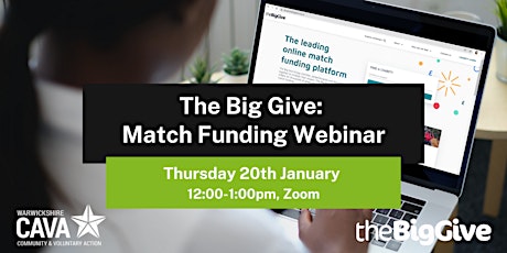 The Big Give :  Match Funding Webinar tickets