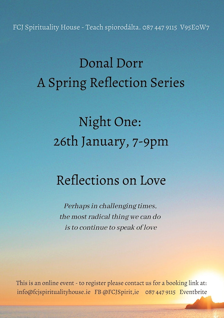 Reflections on Love - with Donal Dorr image