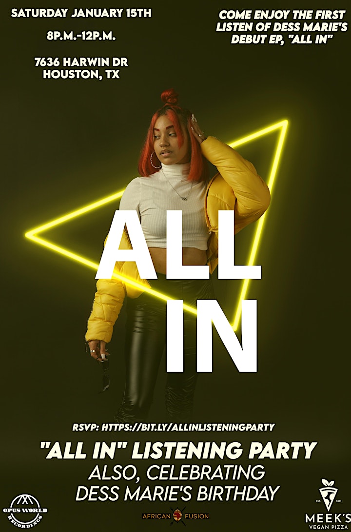
		Dess Marie “All In” Listening Party image
