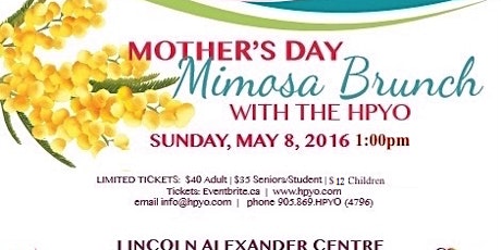 HPYO Mother's Day Mimosa Brunch - 1 PM seating primary image
