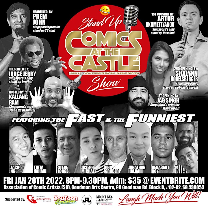 
		FRI NIGHT: Stand Up COMICS At The CASTLE Show! image
