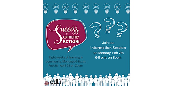 Success in Community Action INFORMATION SESSION