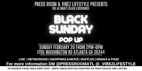 BLACK SUNDAY POP UP Experience tickets