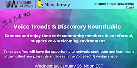 Voice Trends & Discovery Roundtable  2022 tickets