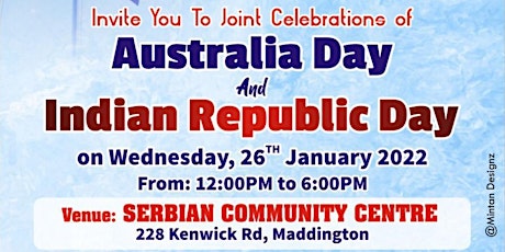 FREE EVENT: Joint Celebration of AUSTRALIA DAY and INDIAN REPUBLIC DAY 2022 tickets