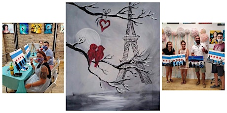 BYOB Sip & Paint Class “Lovebirds in Paris” tickets