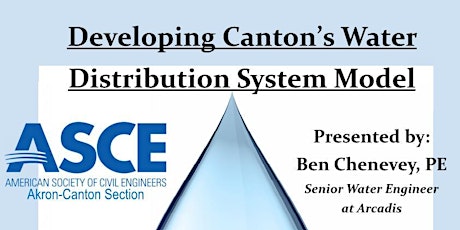 ASCE January Virtual Meeting - Developing Canton's Water Distribution Model tickets