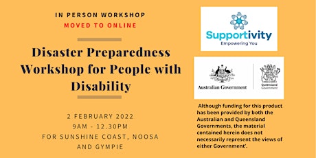 Disaster Preparedness Workshop for People with Disability (Sunshine Coast) tickets