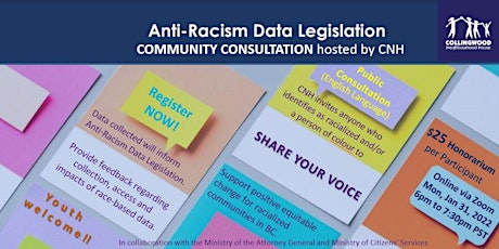 CNH Anti-Racism Data Legislation Community Consultation (Online) billets