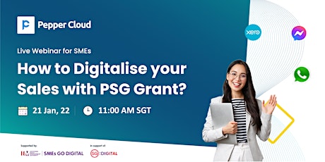 Sales CRM using your PSG Grant | Learn how  - Join FREE  Webinar tickets