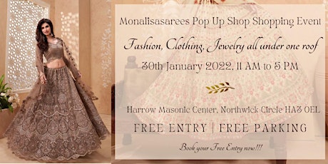 Monalisasarees Pop Up Shop Shopping event tickets