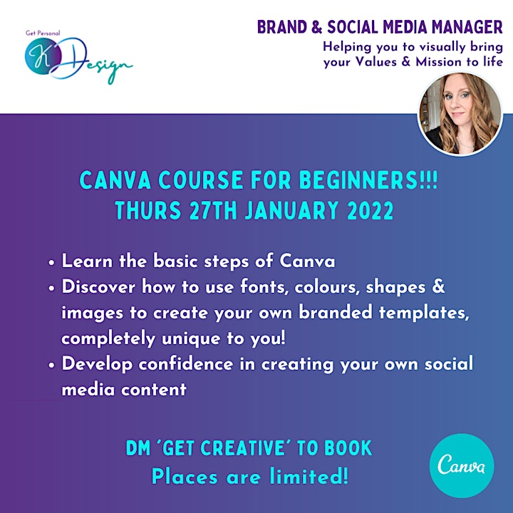 Canva for Beginners with Get Personal Design image