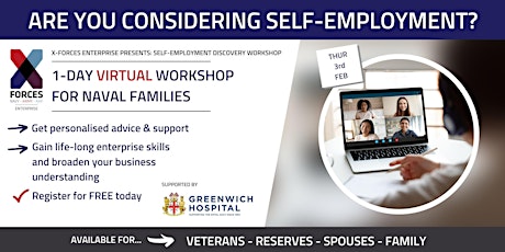 Naval Families: Self Employment Discovery Virtual Workshop tickets