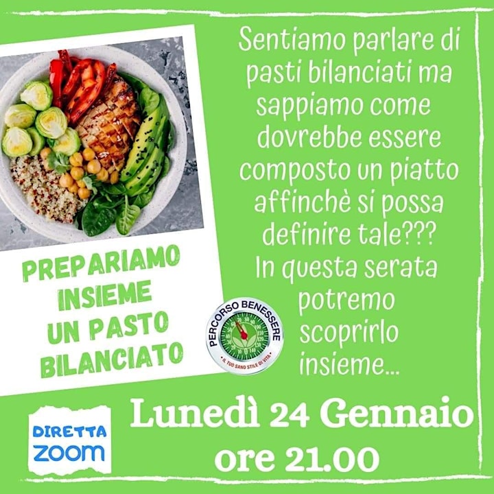 Immagine Piatti Equilibrati - Webinar online Nutrizione Benessere sessione Gratuita