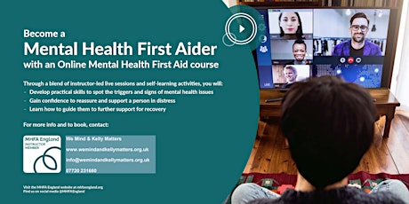 Mental Health First Aid Training  - Online tickets