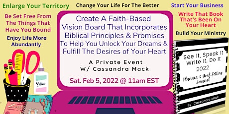 Create A Faith-Based Vision Board Incorporating God's Promises & Principles primary image
