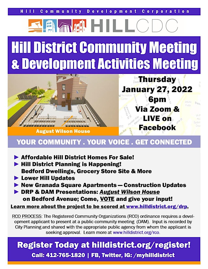 
		Q1 Hill District Community Meeting and DAM image
