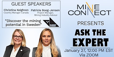 MineConnect Ask the Expert:  Discover the mining potential in Sweden tickets
