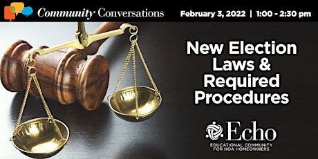 Community Conversation: New Election Laws & Required Procedures tickets