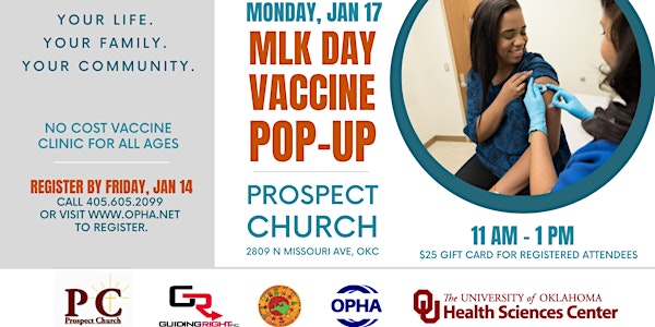 MLKJ Day Vaccine Pop-Up at Prospect Baptist