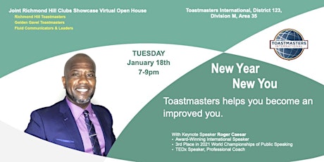 Joint Richmond Hill Toastmasters Clubs Showcase Virtual Open House tickets