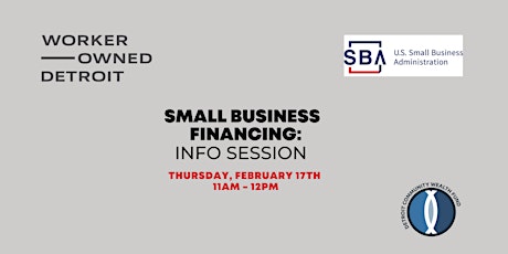 Small Business Financing: Info Session tickets