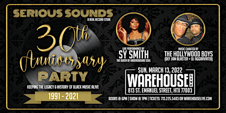 SERIOUS SOUNDS RECORD STORE 30th ANNIVERSARY CELEBRATION tickets