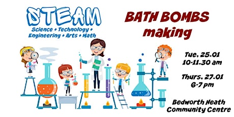 STEAM for kids: Making BATH BOMBS tickets