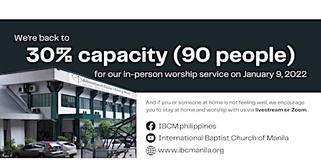 IBC Manila: Worship Service (In-Campus) tickets