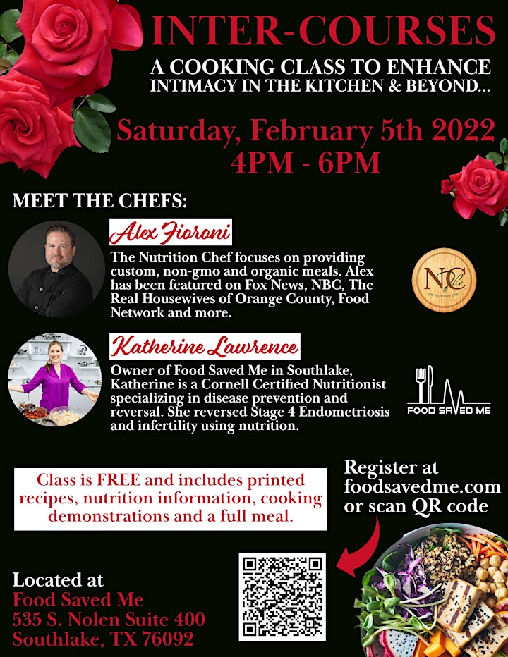 
		FREE Cooking Class "Inter-Courses" Enhance Intimacy in the Kitchen & Beyond image
