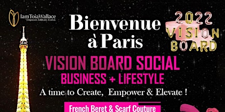 Bienvenue a Paris - Vision Board Social tickets
