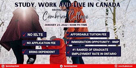 FREE WEBINAR: STUDY AND WORK IN CAMBRIAN COLLEGE tickets