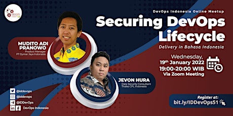 DevOps Indonesia Meetup (ONLINE) : Securing DevOps biglietti